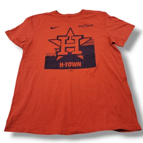 Nike Shirt Size Large The Nike Tee Houston Astros H-Town 2021 World Series Shirt - Picture 1 of 6